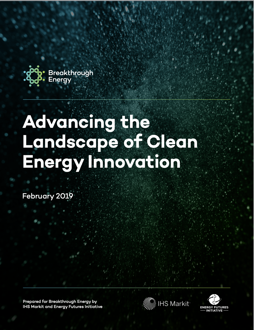 Advancing the Landscape of Clean Energy Innovation abstract report cover.