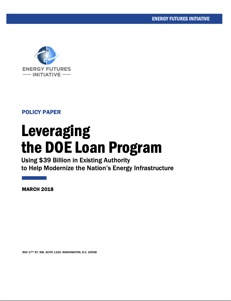 Cover image of EFI's Leveraging the DOE Loan Program report.