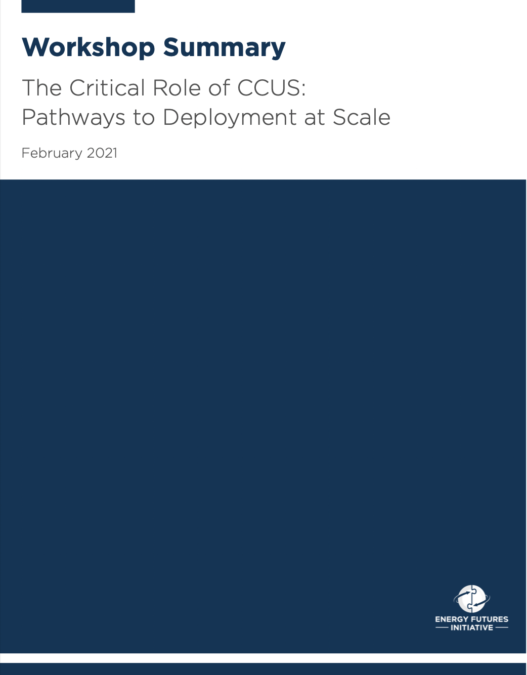 Cover of report.